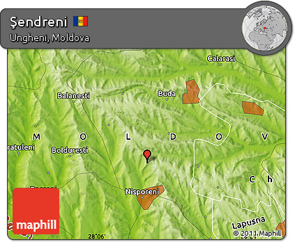 Physical Map of Şendreni