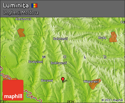 Physical Map of Luminiţa
