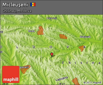 Physical Map of Micleuşeni