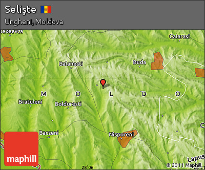 Physical Map of Selişte