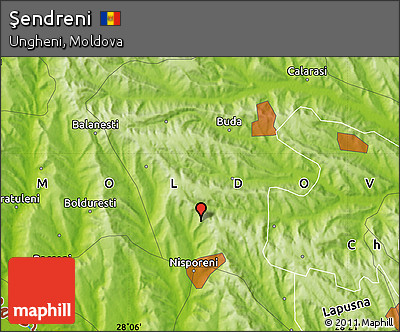 Physical Map of Şendreni