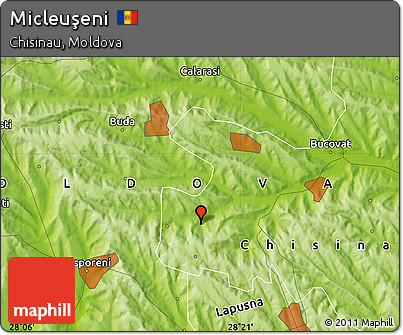 Physical Map of Micleuşeni
