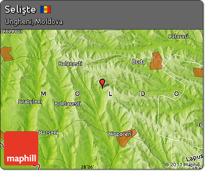 Physical Map of Selişte