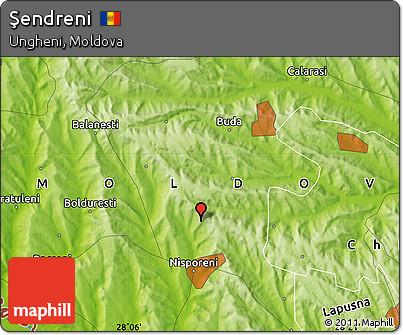 Physical Map of Şendreni