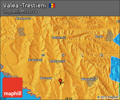 Political Map of Valea -Trestieni