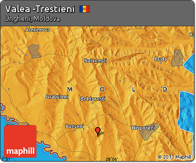 Political Map of Valea -Trestieni