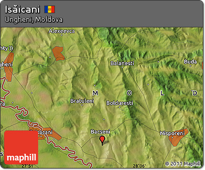 Satellite Map of Isăicani