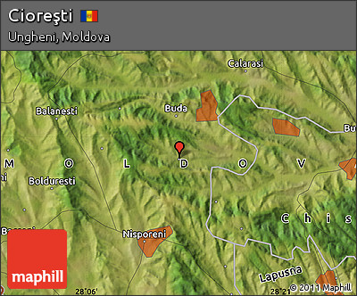 Satellite Map of Cioreşti