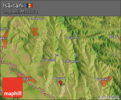 Satellite Map of Isăicani