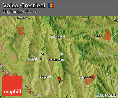 Satellite Map of Valea -Trestieni