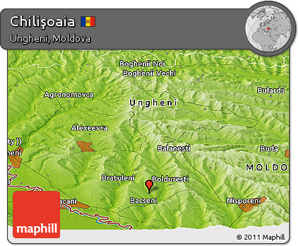 Physical Panoramic Map of Chilişoaia