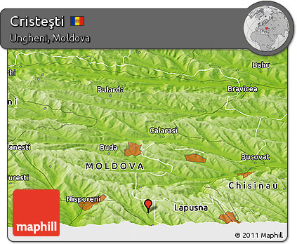 Physical Panoramic Map of Cristeşti