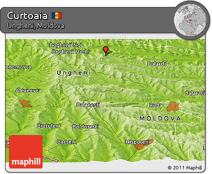 Physical Panoramic Map of Curtoaia