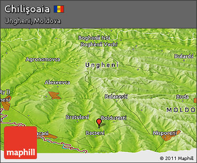 Physical Panoramic Map of Chilişoaia