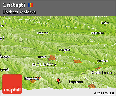 Physical Panoramic Map of Cristeşti