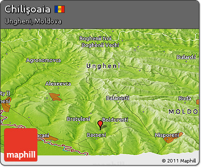Physical Panoramic Map of Chilişoaia