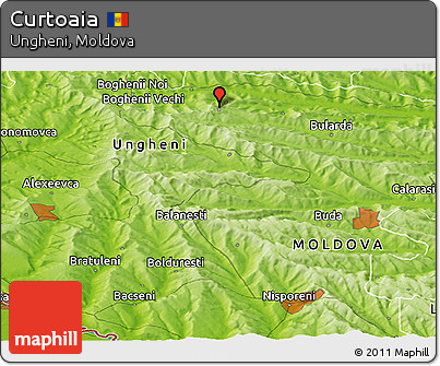 Physical Panoramic Map of Curtoaia