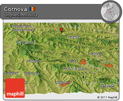 Satellite Panoramic Map of Cornova