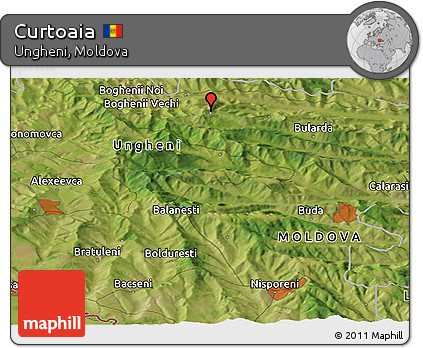 Satellite Panoramic Map of Curtoaia