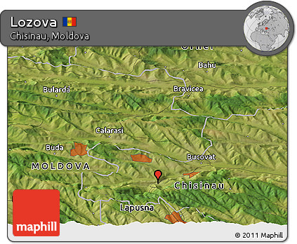 Satellite Panoramic Map of Lozova