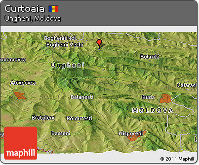 Satellite Panoramic Map of Curtoaia