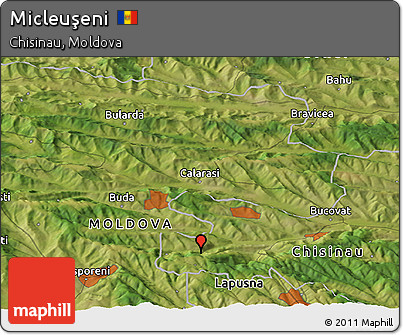 Satellite Panoramic Map of Micleuşeni