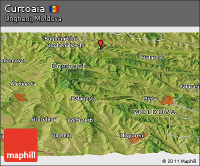 Satellite Panoramic Map of Curtoaia