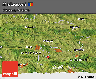 Satellite Panoramic Map of Micleuşeni
