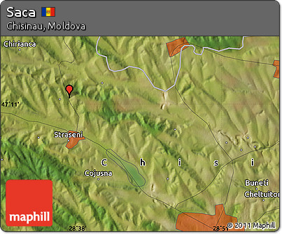 Satellite Map of Saca