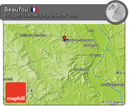 Physical 3D Map of Beaufou