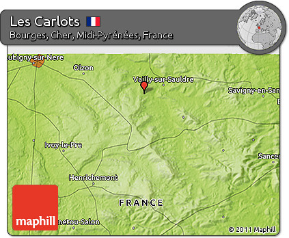 Physical 3D Map of Les Carlots