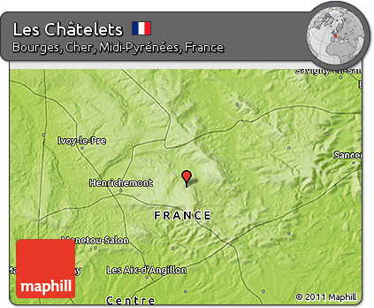 Physical 3D Map of Les Châtelets