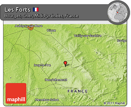 Physical 3D Map of Les Forts