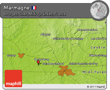 Physical 3D Map of Marmagne