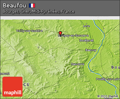 Physical 3D Map of Beaufou