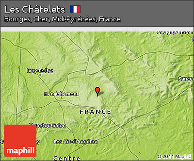 Physical 3D Map of Les Châtelets