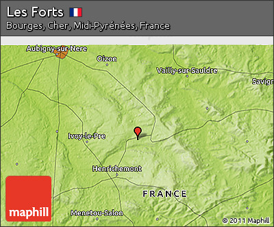 Physical 3D Map of Les Forts