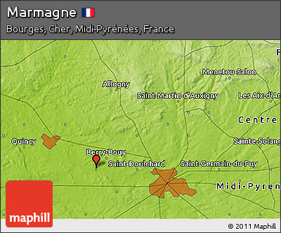 Physical 3D Map of Marmagne