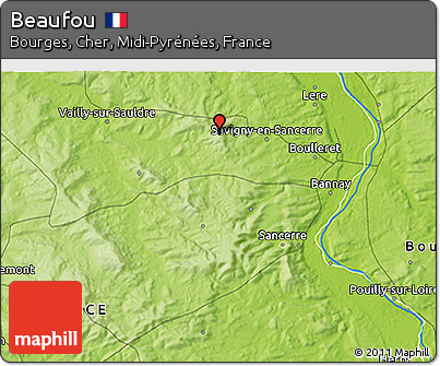 Physical 3D Map of Beaufou