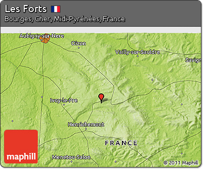 Physical 3D Map of Les Forts
