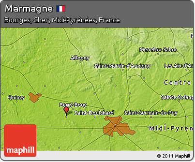Physical 3D Map of Marmagne