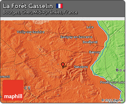 Political 3D Map of La Forêt Gasselin