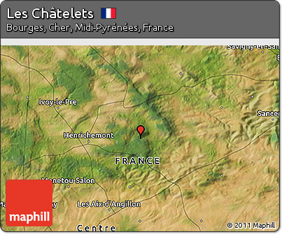 Satellite 3D Map of Les Châtelets