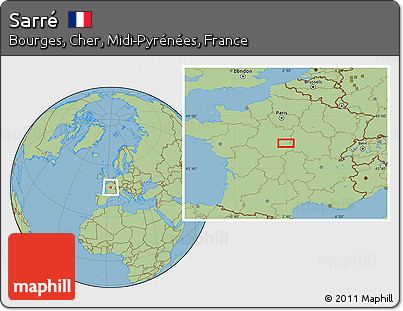Savanna Style Location Map of Sarré