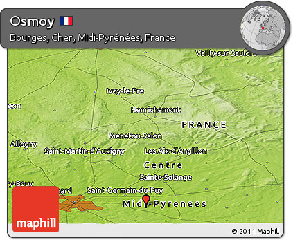 Physical Panoramic Map of Osmoy