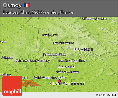 Physical Panoramic Map of Osmoy