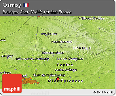 Physical Panoramic Map of Osmoy