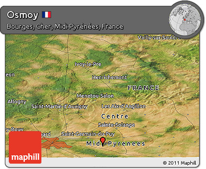 Satellite Panoramic Map of Osmoy