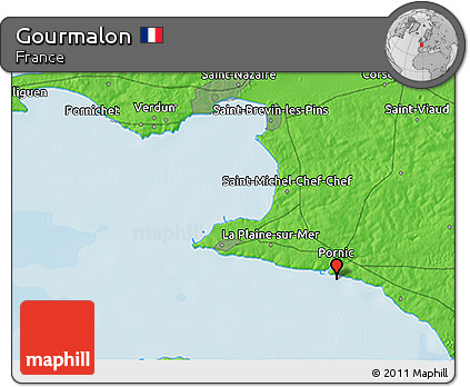 Political 3D Map of Gourmalon