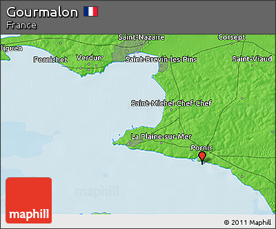 Political 3D Map of Gourmalon